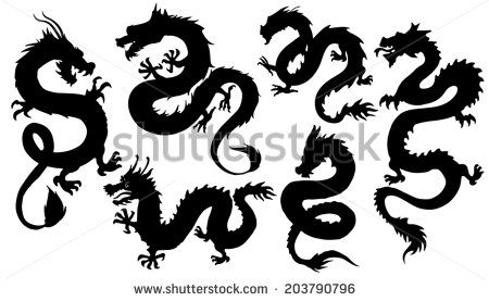 Chinese Dragon Drawing, Small Dragon Tattoos, Guitar Inlay, Dragon Silhouette, Kids Silhouette, Big Dragon, Sick Tattoo, Silhouette Tattoos, Different Kinds Of Art