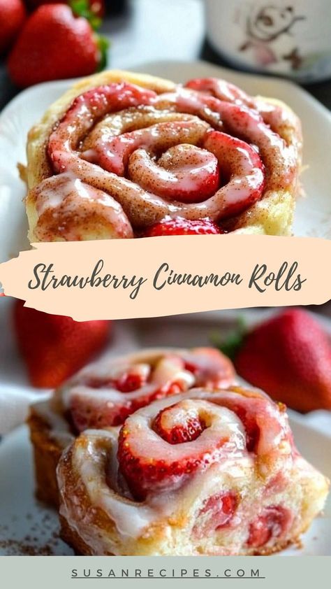 A warm, gooey, and berry-filled twist—Strawberry Cinnamon Rolls are a perfect way to satisfy your sweet tooth! 🍓💫 #BerryGood #CinnamonRollLovers #FluffyDelights #StrawberryMagic #SweetIndulgence #MorningBliss #BakingFun #DeliciousDesserts #CinnamonAndFruit #RollIntoHappiness 🍓🍩