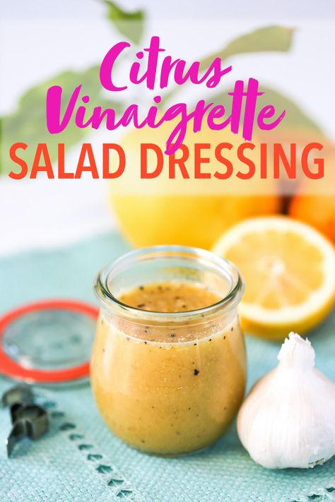 Vinegarette Dressing Recipe, Citrus Vinaigrette Dressing, Homemade Salad Dressing Recipes, Citrus Salad Dressing, Vinaigrette Dressing Recipe, Dressing Salad, Citrus Vinaigrette, Citrus Dressing, Salad Dressing Recipe