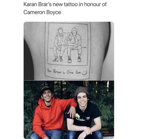 Cameron Boyce Tattoo, Karan Brar, Cameron Boyce, Games Online, New Tattoos, Free Games, Online Games, Dankest Memes, T Shirts For Women