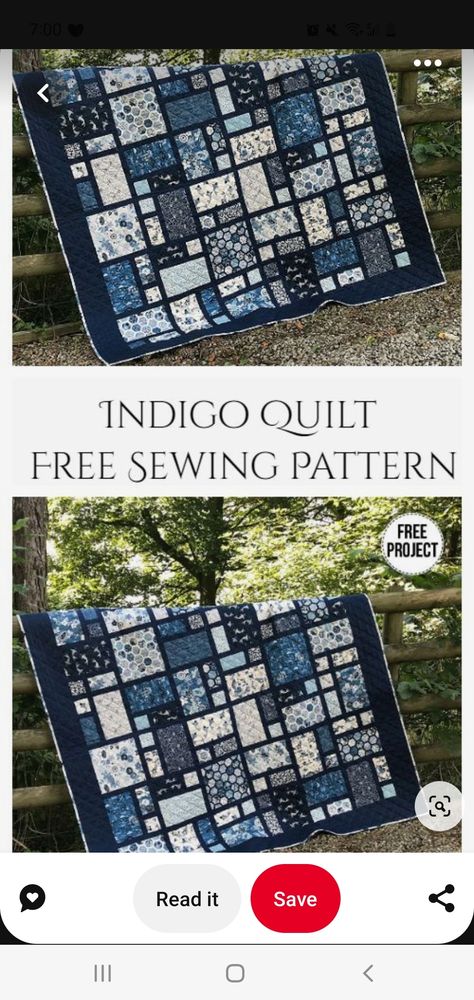 Denim Quilt Patterns, Blue Quilt Patterns, Fabric Art Diy, Japanese Quilt Patterns, Indigo Quilt, Big Block Quilts, Stained Glass Quilt, Two Color Quilts, Quilting Designs Patterns