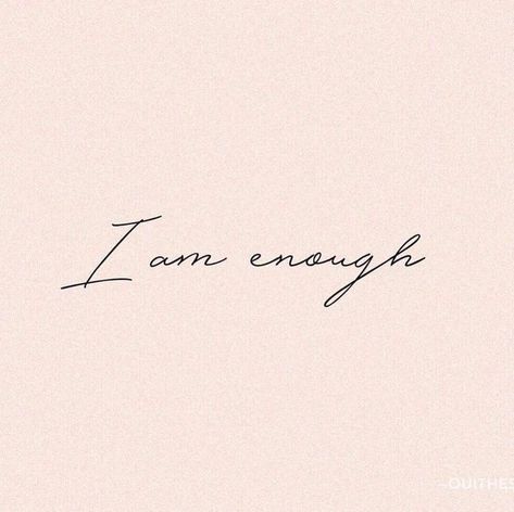 I Am Enough Tattoo, Enough Tattoo, Wörter Tattoos, Simple Tattoos For Women, Tatoo Inspiration, Small Quote Tattoos, Self Love Tattoo, I Am Enough, Dainty Tattoos