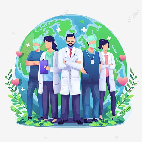 Globe Vector, Drawing Competition, Health World, World Health Day, Earth Globe, Nurses Day, World Globe, Art Painting Gallery, Health Day