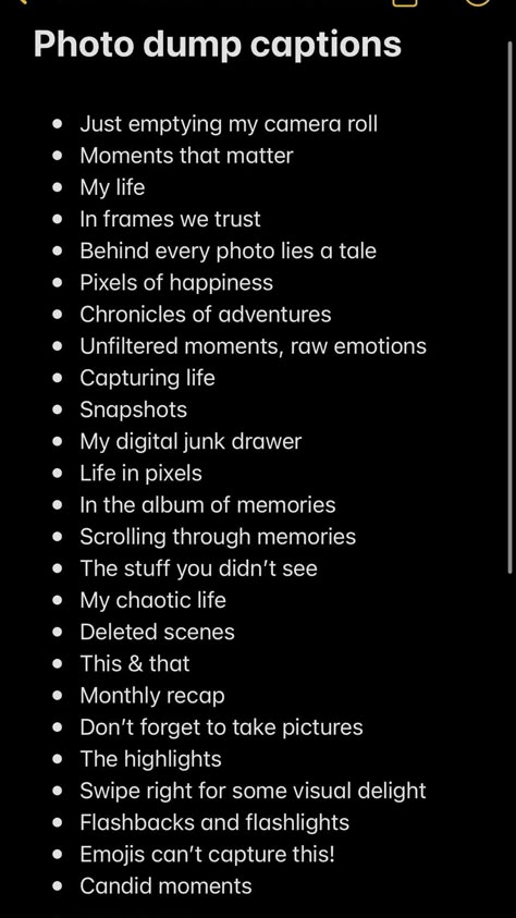 How to make your photo dump stand out from the crowd with 25+ creative #Its_Been_A_While_Caption_Instagram #Captions_For_Comeback #Don’t_Know_Who_Needs_To_Hear_This #How_To_Add_Highlights_To_Instagram Captions For Month Dump, For Keeps Caption, Monthly Recap Captions, Event Captions Instagram, Monthly Photo Dump Captions, Recap Instagram Captions, Monthly Dump Caption, Month Dump Captions, Thinking Captions