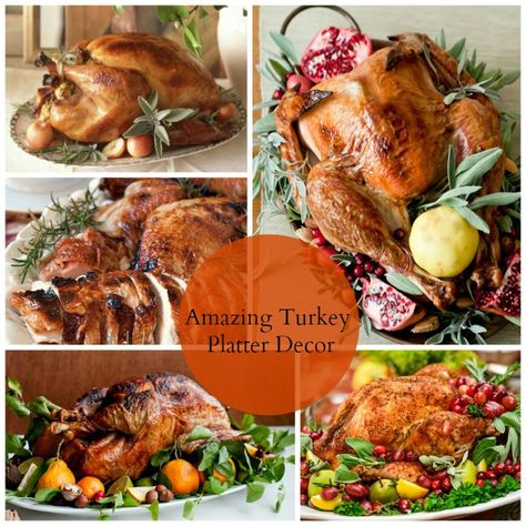 Turkey Serving Platter Ideas, Thanksgiving Turkey Plating, How To Present Turkey On Platter, Turkey Platter Decor, Garnish Turkey Platter, How To Decorate Turkey Platter, How To Garnish A Turkey Platter, Thanksgiving Turkey Platter Presentation, Carved Turkey Presentation