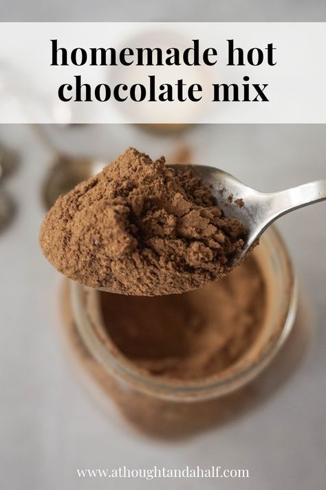 Homemade Hot Chocolate Mix is rich, creamy, and sure to keep you cozy on cold winter nights. Healthy Homemade Hot Chocolate, Homemade Hot Chocolate Mix Recipe, Diy Hot Chocolate Mix, Healthy Hot Chocolate Recipe, Hot Cocoa Mix Recipe, Hot Chocolate Recipe Homemade, Cocoa Powder Recipes, Hot Chocolate Mix Recipe, Healthy Hot Chocolate