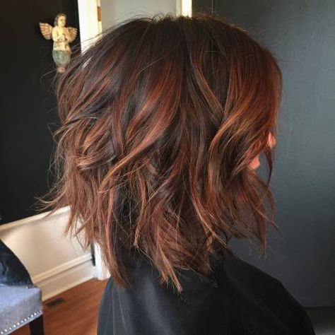 Brown Shaggy Bob, Thick Wavy Haircuts, Hairstyles For Thick Wavy Hair, Textured Haircut, Thick Wavy Hair, Shaggy Bob, Bob Hairstyles For Thick, Choppy Bob, Wavy Haircuts