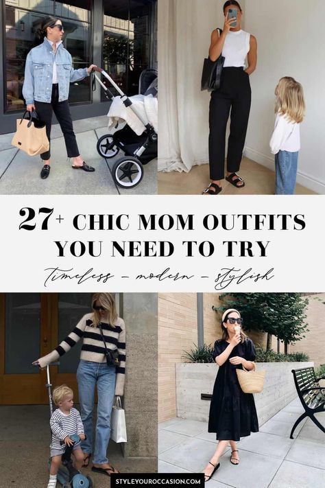 Mom Going Out Outfits Night, Rainy Day Outfit Mom, How To Dress Like A Mom, Cool Day Outfit Spring, Mom Outfit For Birthday Party, Mommy Looks Outfit, Casual Mum Outfit Summer, Mum Style Outfits 2023, Chic Mum Style