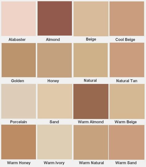 Shade Card For Wall Paint, Beige Shades Colour Palettes, Light Brown Shades, Wall Paint Colour Combination, Bisque Color, Tan Paint Colors, Beige Wall Colors, Interior Paint Colors For Living Room, Tan Paint