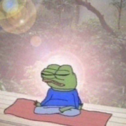 meditating, spiritual,pepe Frog Meme, Meme Stickers, 웃긴 사진, Cute Memes, Meme Faces, Meme Pictures, Reaction Pictures, Mood Pics, Dankest Memes