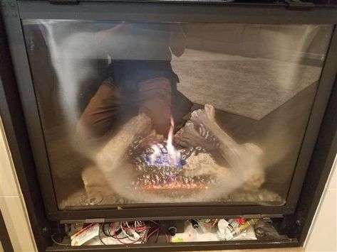 How To Clean Glass On Gas Fireplace, How To Clean Gas Fireplace Glass Doors, How To Clean Fireplace Glass Doors, Open Flame Fireplace, Diy Glass Cleaner, Mommy Duties, Life Tricks, Mantle Decorating, Fireplace Windows