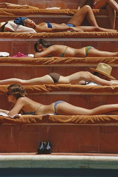 Sunbathing In Capri Slim Aaron, Slim Aarons Prints, Slim Aarons, Capri Italy, Framing Photography, European Summer, Attractive People, Hollywood Glamour, Photography Inspo