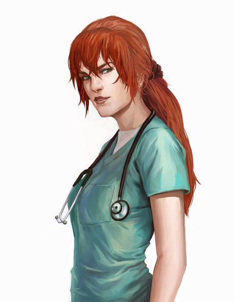 Lisa Garland, Call Of Cthulhu Rpg, Traveller Rpg, Vampire Masquerade, Post Apocalyptic Art, Nurse Art, Savage Worlds, World Of Darkness, Cyberpunk Character