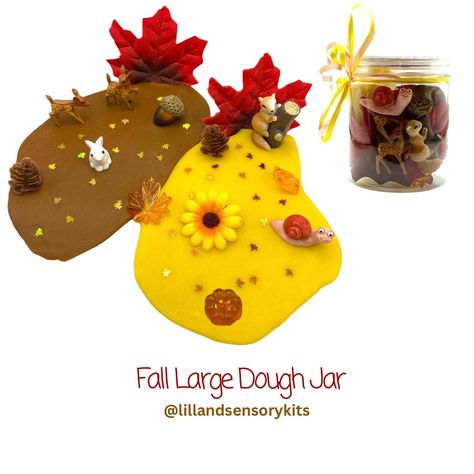 Extra Large Fall Dough Kit and Large Fall Dough Jar Kit are now on the site!! 🍁🍂 #sensory #sensorybin #sensoryactivity #sensorykit #sensorykits #sensoryprocessing #childdevelopment #childplay #childplaytherapy #development #screenfreekids #screenfreeactivities #screenfree #natural #homemade #crafts #toy #toys #childrentoys #smallbusiness #smallbusinesssupport #supportsmallbusiness #business #businessideas #businessgrowth #discount #sale #fall #playdough #seasonal Fall Playdough, Montessori Animals, Screen Free Kids, Screen Free Activities, Homemade Dough, Sensory Bin, Screen Free, Sensory Bins, Sensory Activities