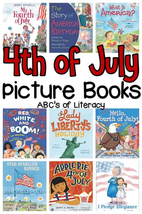 This list of 4th of July Books for Preschoolers includes read alouds that will teach your children all about Independence Day. 4th Of July Books For Preschool, 4th Of July Songs, Books For Preschoolers, July Art, Songs For Toddlers, Preschool Lesson Plan, Read Alouds, Preschool Lesson Plans, Preschool Books