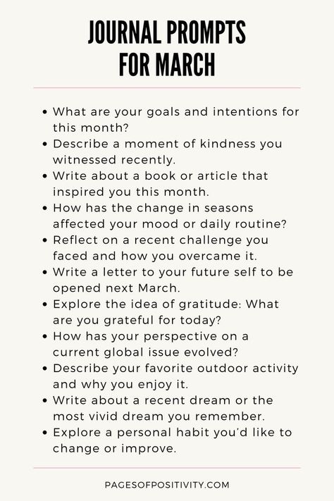 Kick off spring with March journal prompts that inspire growth and renewal. Use March writing prompts to capture your intentions for the season. Start strong with beginning of month journal ideas and explore new month journal prompts for fresh perspectives. Engage with monthly journal ideas writing prompts to keep motivated. Dive into March journaling to document your journey, and embrace the season of renewal with monthly journal prompts for spring to reflect and set meaningful goals. Month Journal Ideas, New Month Journal, New Month Journal Prompts, March Journaling, March Journal Prompts, Beginning Of Month, Monthly Journal Ideas, Month Journal Prompts, Journal Ideas Writing Prompts