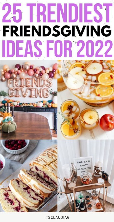 I really recommend you check these Friendsgiving decor ideas out if you’re looking for something trendy and unique this year. I’ve been looking for easy and original Friendsgiving ideas and this was super helpful! Thanksgiving Eve Party Ideas, Friendsgiving Ideas Food Nontraditional, Friendsgiving At Work, Themes For Friendsgiving, Friendsgiving Ideas 2023, Teen Friendsgiving Food Ideas, Friendsgiving Theme Ideas Food, Unique Friendsgiving Ideas, Unique Friendsgiving Food Ideas