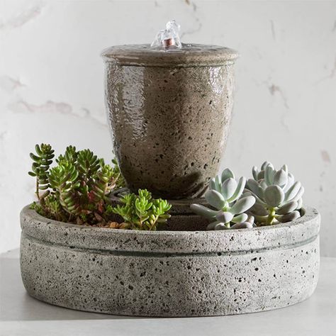 10 Amazing Ideas For Your Indoor Garden | Furniture Choice Rustic Spa, Concrete Fountains, Campania International, Tabletop Fountain, Stone Fountains, Indoor Fountain, Outdoor Fountain, Fountains Outdoor, Garden Fountains