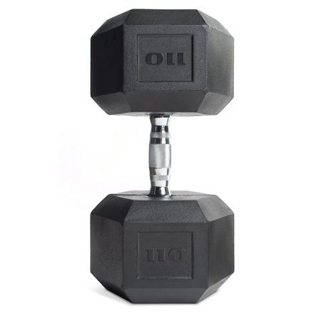 CAP Barbell Rubber Coated Hex Dumbbell, Single, Black Hex Dumbbells, Good Bones, Chrome Handles, Black Rubber, Walmart Shopping, Clock, Take That, Black