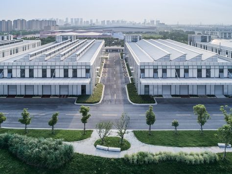 Industrial Park Architecture, Factory Design Industrial, Warehouses Architecture, Industrial Building Design, Industry Building, Industry Architecture, Factory Architecture, Architecture Portfolio Design, Warehouse Design