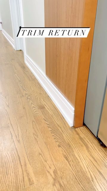 HomeDIY on Instagram: "The best way to end a trim run #baseboard #trimcarpentry #trimwork #trim #baseboardinstallation #homerenovation #homediy #diy #diyprojects #howto #tutorial" Baseboard Height, How To Install Baseboards, Trim Carpentry, Baseboard Trim, Wood Room Divider, Trim Work, Baseboards, Home Renovation, Home Diy