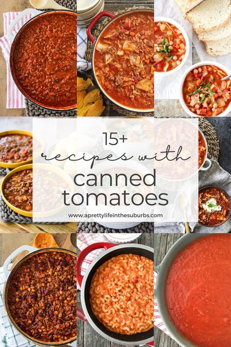 Petite Diced Tomatoes Recipes, What To Make With Diced Tomatoes, What To Do With Canned Tomatoes, Recipes That Use Canned Tomato Soup, Canned Tomato Recipes Dinner, Recipes Using Canned Tomato Sauce, What To Make With Canned Tomatoes, Pasta And Diced Tomato Recipes, Recipes Using Canned Diced Tomatoes