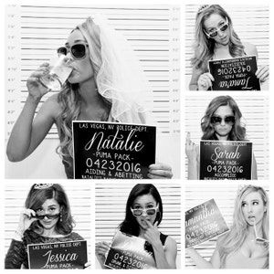 Bachelorette Party Mugshot Signs. Customized With Your - Etsy Rip To My Single Life Bachelorette, Bachelorette Party Weekend, Bachelorette Party Planning, Wedding Bachelorette Party, Bachelorette Themes, Bridal Bachelorette Party, Bachelorette Party Bride, Bachelorette Trip, Bachelorette Party Themes