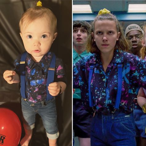 Eleven From Stranger Things Costume, Stranger Things Eleven Costume Ideas, Stranger Things Family Costume, Dustin Stranger Things Costume, Eleven Stranger Things Cosplay, Eleven Stranger Things Costume, Eleven Costume, Eleven Cosplay, Stranger Things Cosplay