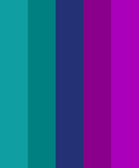 Blue Green Magenta Color Palette, Fuscia Color Combination, Magenta Teal Color Palette, Teal And Magenta Color Palette, Blue Magenta Color Palette, Color Palette With Magenta, Dark Rainbow Color Palette, Magenta Color Scheme, Fuscia Color Palette