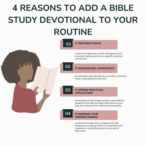 🚨🚨🚨30 Day Bible Study Devotional Will Be Apart Of The Pink Friday Sale🙌🏽🙌🏽🙌🏽. Grab one for your loved ones: The bundles will be $25 THATS A $10 savings 4 Reasons to Add a Bible Study Devotional to Your Routine 1️⃣ It Provides Focus: A devotional gives you a clear starting point and structure, helping you focus on specific scriptures and themes rather than feeling overwhelmed by where to begin. 2️⃣ It Encourages Consistency: By following a daily devotional, you build a consistent habit of s... Reflection Questions, Pink Friday, Christian Quotes Inspirational, Daily Devotional, Friday Sale, Study Guide, Christian Quotes, Bible Study, Are You The One