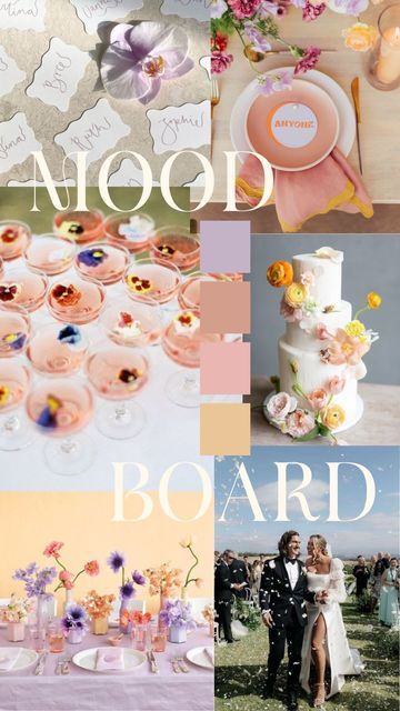 PALOMA Events | Wedding Planner & Stylist on Instagram: "Summer is around the corner, but we’re still crushing over spring colour palettes from this season 🌸 All of our planning & styling packages include a completely bespoke mood board, created to help us define & refine the aesthetic for your day. Contact us for more info & pricing 📷 Pics via Pinterest #weddingplanner #weddingstyling #southcoastwedding #weddinginspiration" Event Mood Board, Wedding Mood Board Ideas, Events Management, Spring Color Palette, Coast Wedding, Wedding Mood Board, Instagram Summer, Wedding Mood, Colour Palettes