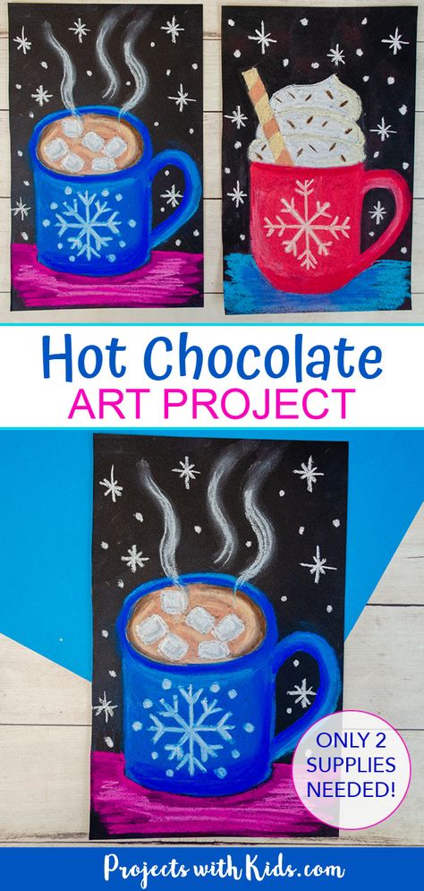 Christmas Art Projects For First Grade, Christmas Art Lessons For Kindergarten, Candle Art Project For Kids, Snowman Directed Drawing For Kids, Complementary Colors Art Lesson, Hot Cocoa Art Project, New Years Painting Ideas For Kids, Kindergarten December Art, Winter Art Elementary School