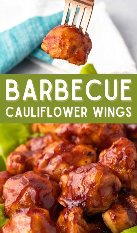 Vegan Barbecue Cauliflower Wings are delicious and easy to make. Great as a snack, appetizer, or even a light meal served with a salad. Vegan BBQ Bites perfect for any occasion. Barbecue Cauliflower, Bbq Bites, Vegan Barbeque, Teriyaki Cauliflower, Bbq Cauliflower Wings, Vegan Cauliflower Wings, Baked Cauliflower Bites, Bbq Snacks, Bbq Cauliflower