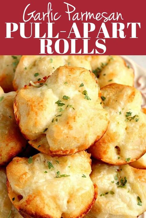 Soup Rolls, Pull Apart Rolls Recipe, Pull Apart Rolls, Rolls Recipe Easy, Pull Apart Garlic Bread, Cooking Japanese, Recipes Budget, Garlic Rolls, Garlic Benefits