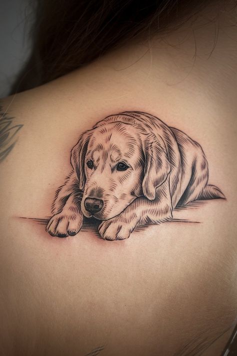 20 Minimal Dog Tattoo Ideas for Pet Lovers to Try – inkspiredtattoos.com Mans Best Friend Tattoo Dogs, Pet Face Tattoo, Minimal Dog Tattoo, Kite Tattoo, Best Friend Tattoo, Dog Tattoo Ideas, Relaxed Dog, Dog Outline, Tattoo Shows