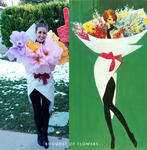 Halloween contest! Bouquet Costume, Fairy Halloween Costumes, Flower Costume, Clever Halloween Costumes, Hallowen Costume, Zombie Costume, Homemade Costumes, Halloween Costume Contest, Costume Diy