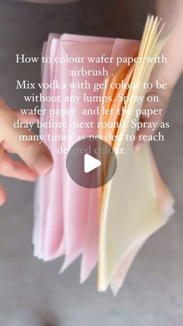 Zane Stavra on Instagram: "HOW TO COLOUR WAFER PAPER.   #wafer #waferpapertutorial #waferpaperflowers #waferpaparart" Wafer Paper Tutorial, Wafer Paper Butterflies, Paper Video, Wafer Paper Flowers, Wafer Paper Cake, Orange Paper, Fall Outdoor Decor, Wafer Paper, Paper Cake