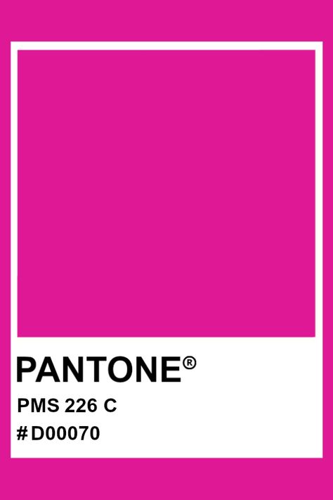 PANTONE 226 C #pantone #color #PMS #hex #pink Bright Pink Pantone, Hot Pink Pantone, Pink Pantone, Palette Winter, Pantone Tcx, Pantone Matching System, Pantone Color Chart, Pantone Colour Palettes, Color Chip