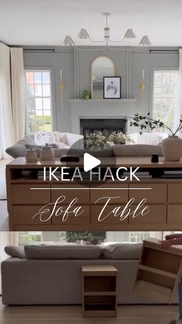 Home Hacks & Inspo on Instagram: "Looking for some additional storage? @champagne.chaos brilliantly transformed IKEA nightstands into a chic sofa table with storage! ✨

Share your thoughts on this DIY masterpiece! 💭

Dive into our page for more inspiring Home Projects and follow us for more ideas. @homehacksandinspo 💡🤍

We hope to inspire you to try similar Projects! 🫶

#diyhome #sofatable #sofatablemagic #sofatablemakeover #ikeahack #diyfurniture #interiordesign #myhomeinterior #myhomeinspo #myinterior #myinteriorstyle #livingroom #livingroomideas #livingroominspiration #skandinavianhome #skandinavischwohnen #idealhome #houseinterior #nordichomedecor #roominspiration #ikea #ikealivingroom #ikeahacks #storage #storageideas" Ikea Sofa Table Hack, Ikea Sofa Hack, Ikea Hack Sofa, Ikea Nightstands, Ikea Sofa Table, Ikea Nightstand Hack, Ikea Nightstand, Sofa Table With Storage, Diy Console Table