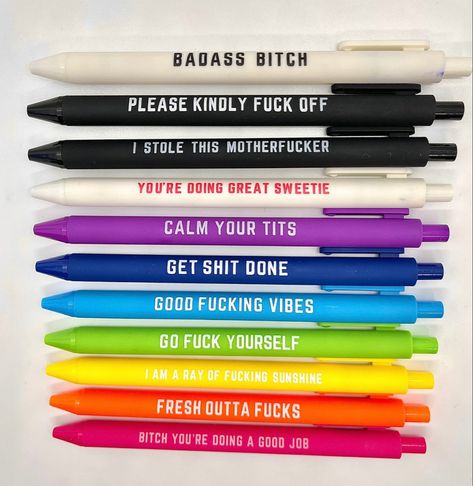 Complaining Quotes, Negativity Quotes, Funny Office Gifts, Novelty Pen, Logo Quotes, Swear Word, Gel Pens Set, Cuss Words, Office Humor