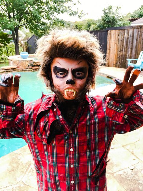 Joshua werewolf 2015 Diy Werewolf Costume Kids, Werewolf Costume Kids, Werewolf Ideas, Werewolf Makeup, Werewolf Halloween, Werewolf Costume, Halloween Arts, Halloween Arts And Crafts, Homemade Halloween Costumes