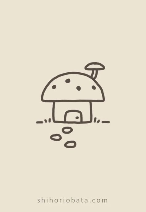 Easy Mini Doodles, Arts Easy Drawing, Mini Drawings Ideas, Drawing Ideas Easy Mushrooms, Fun Drawings Easy, Cute Drawings For Kids Kawaii Art, Drawing Ideas Cute Easy, Easy Cute Drawings Step By Step, Cute Mini Drawing Ideas