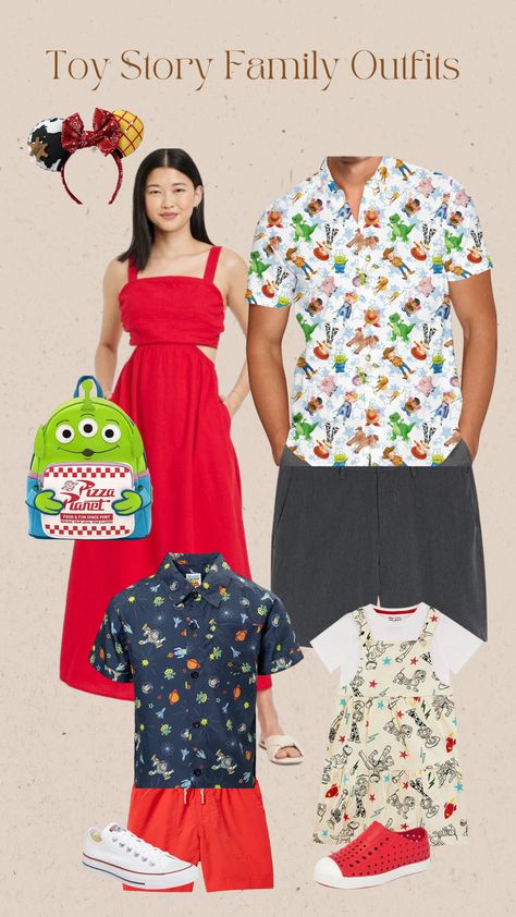 Toy Story Family Disney Outfits, Toy Story Outfit Ideas Disney Inspired, Toy Story Disneybound, Toy Story Outfit, Family Disney Outfits, Hollywood Studios Outfit, Family Outfit Ideas, Disney World Hollywood Studios, Toy Story Land