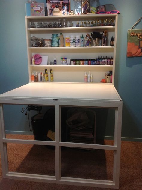 Murphy Craft Table | DIY projects for everyone!                                                                                                                                                     More Murphy Table Diy How To Build, Murphy Craft Table Storage, Diy Murphy Craft Table, Murphy's Desk, Murphy Work Bench, Murphy Sewing Table, Murphy Craft Table, Murphy Table Diy, Murphy Desk Diy