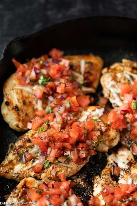 Bruchetta Chicken Baked, Bruschetta Chicken Meal Prep, Chicken Brushetta Recipes Dinner, Bruschetta Chicken Skillet, Bruschetta Chicken Casserole Clean Food Crush, Chicken Recipes With Tomatoes, Fresh Bruschetta, Chicken Bruschetta Bake, Chicken Bruschetta Recipe