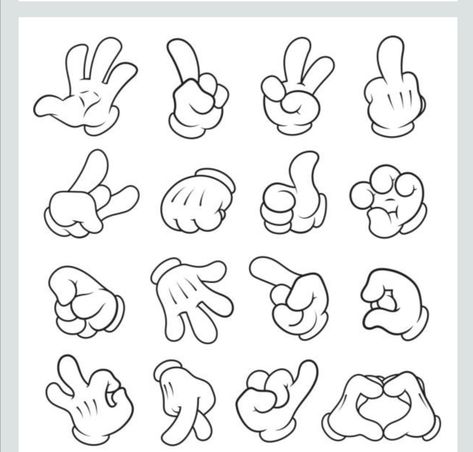 Mickey Hands Drawing, Rubberhose Character Design, Rubber Hose Animation, Graffiti Art Drawings, Free Graffiti Fonts, Cartoon Gloves, Cartoon Hands, Gloved Hands, Snowboard Design