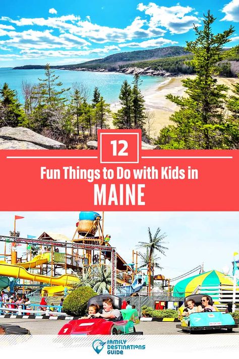 12 Fun Things to Do in Maine with Kids — Best Family Friendly Attractions! Maine With Kids, Things To Do In Maine, East Coast Vacation, Maine Road Trip, Kid Friendly Vacations, Kennebunkport Maine, Visit Maine, New England Road Trip, Family Vacation Spots