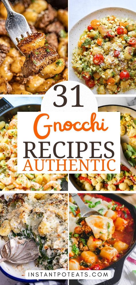 Indulge in cozy, comforting meals with these 31 Easy Gnocchi Recipes! From classic Italian flavors to unique twists, you’ll find everything you need to create hearty dishes that everyone will love. Perfect for fall dinners! Packaged Gnocchi Recipes, Gnocchi Meals Dinners, Gnocchi Hamburger Recipes, Gnocchi Dishes Healthy, Spicy Gnocchi Recipes, Fall Gnocchi Recipes, Ground Beef And Gnocchi Recipes, Gnocchi Dinner Recipes, Crockpot Gnocchi