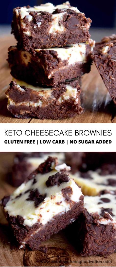 These Keto Cheesecake Brownies are so decadent and rich. Keto brownies and low carb cheesecake can be great on their own but they make one truly epic keto dessert together. 🤤 #ketobrownies #ketocheesecake #ketodesserts #lowcarbcheesecake #lowcarbdesserts Keto Brownie Pie, Keto Sheet Pan Desserts, Keto Brownie Cheesecake Recipes, Keto Cheesecake Brownies Low Carb, Low Carb Brownie Cheesecake, Low Carb Blondies, Keto Brownie Cheesecake, Keto Cheesecake Cookies, Best Keto Dessert Recipes