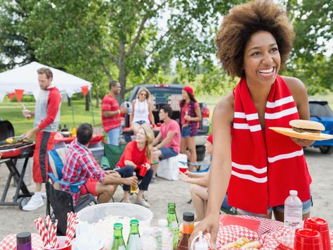 Fan-Favorite Foods : When the typical burgers and dogs just won't do, these NFL and collegiate teams have a few fans who know how to host a tailgate to remember. "Tailgating is the original Facebook, but when you like somebody in the parking lot, you get food," laughs Joe Cahn, who has been to more than 1,000 tailgates in 20 years and is the self-proclaimed  commissioner of tailgating. "And the menu is unique everywhere you go."   Here are 10 teams across the co... Parking Lot Tailgate, Beef Dip, Meatball Sandwich, Tailgating Recipes, Kitchen Games, Tailgate Food, Food Network Magazine, Sticky Buns, Stuffed Mushroom Caps